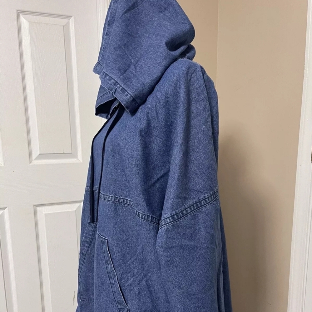 Spirit Jersey Size Large Cotton Denim Oversized Hoodie - Picture 3 of 8